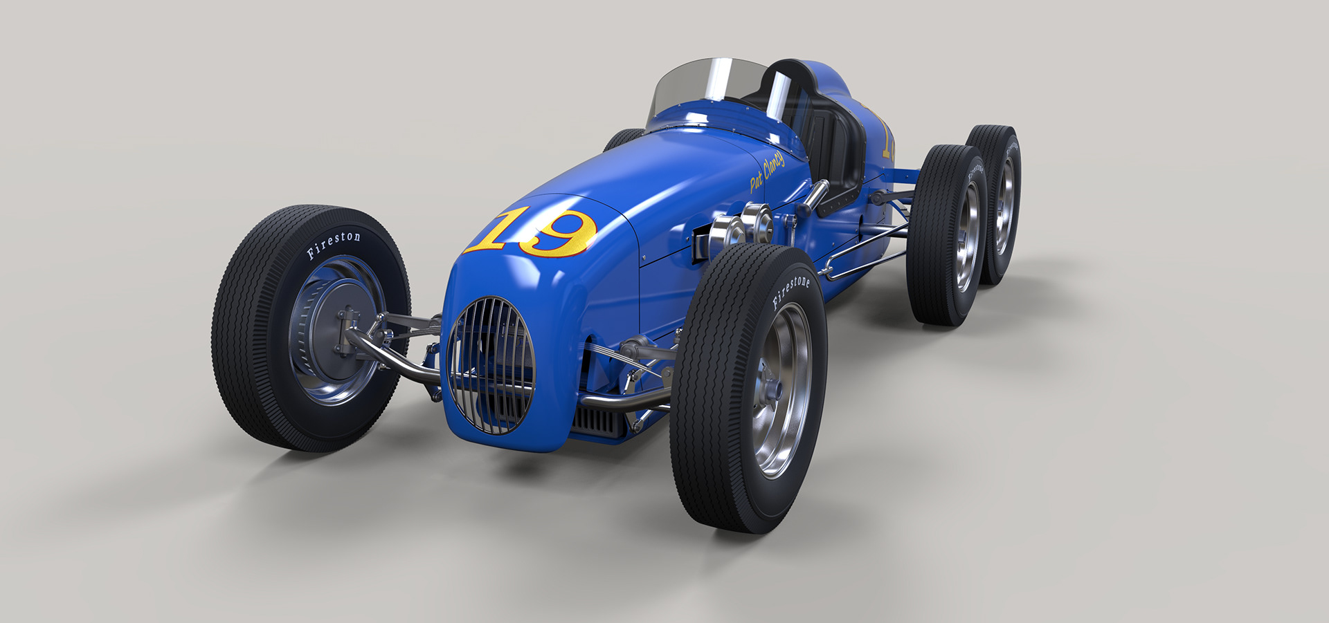 formula car，Six wheeled vehicle，Pat Clancy，