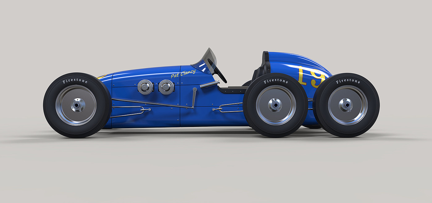 formula car，Six wheeled vehicle，Pat Clancy，