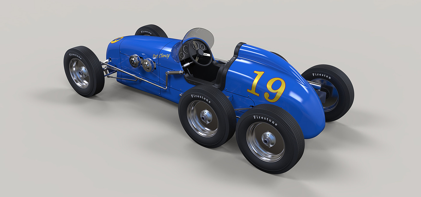 formula car，Six wheeled vehicle，Pat Clancy，