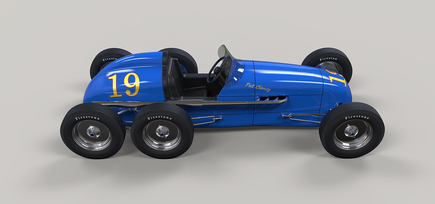 formula car，Six wheeled vehicle，Pat Clancy，