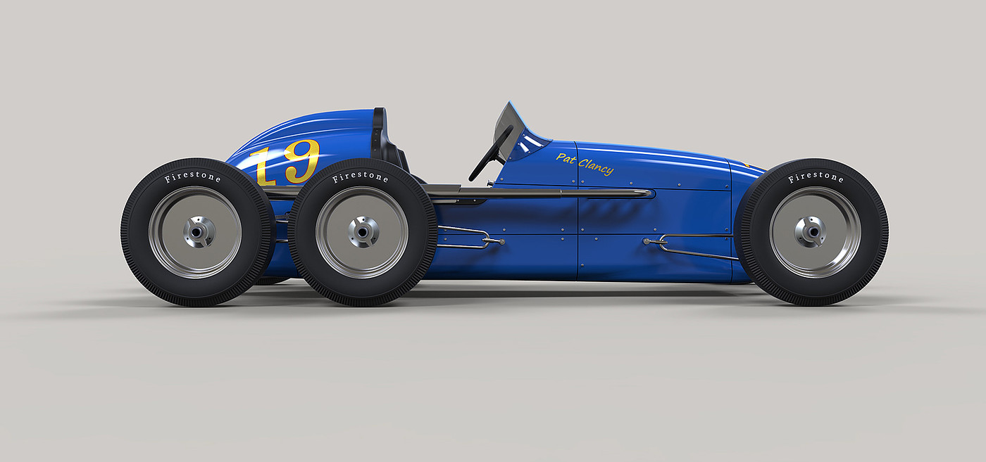 formula car，Six wheeled vehicle，Pat Clancy，