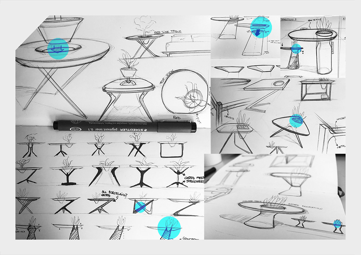 Bedside table，furniture，Purified air，originality，