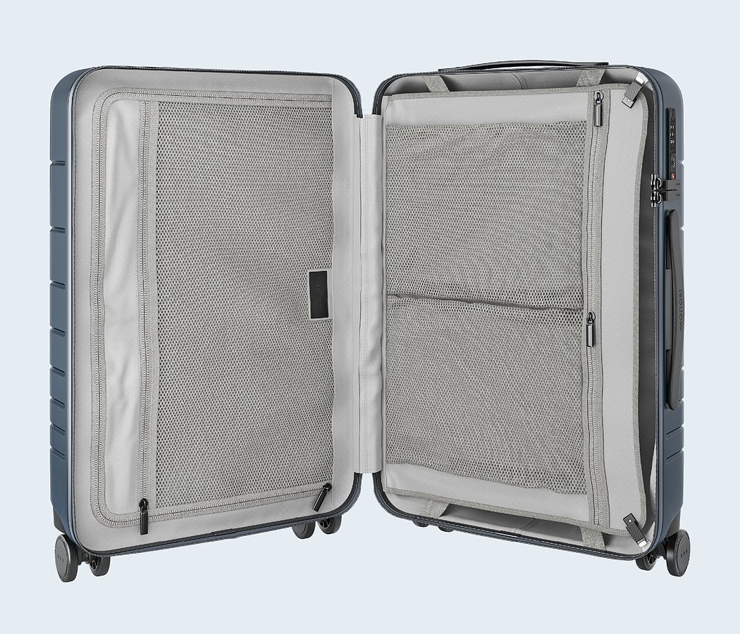 YKK zipper，Advanced aluminum telescopic handle，polycarbonate，suitcase，Monos，