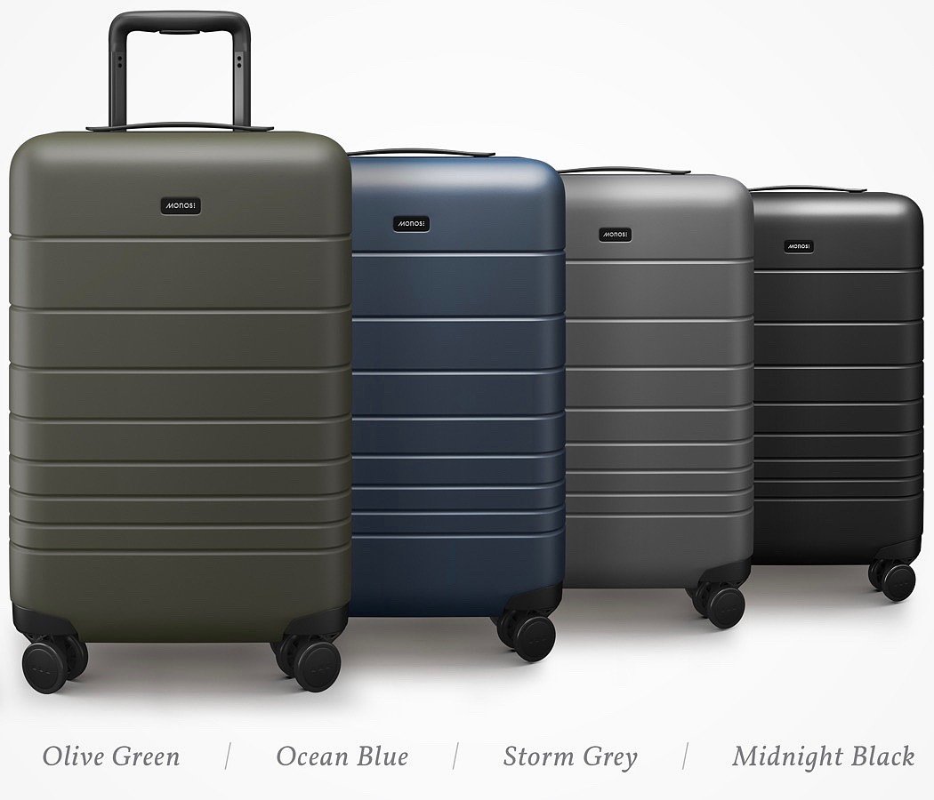 YKK zipper，Advanced aluminum telescopic handle，polycarbonate，suitcase，Monos，