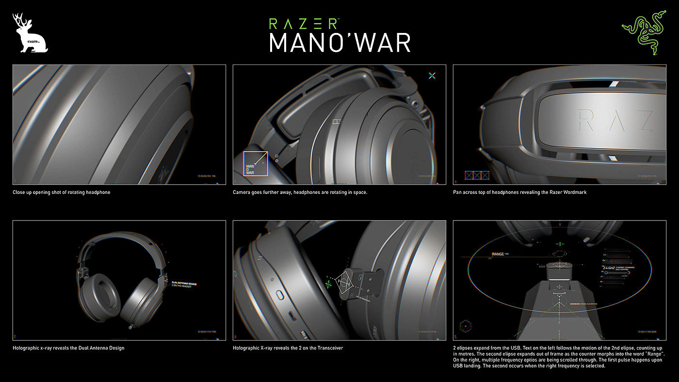 动态图像，Cum Creative，雷蛇，电竞，耳机，Razer ManO'War，razer，ManO'War，游戏，娱乐，无线，