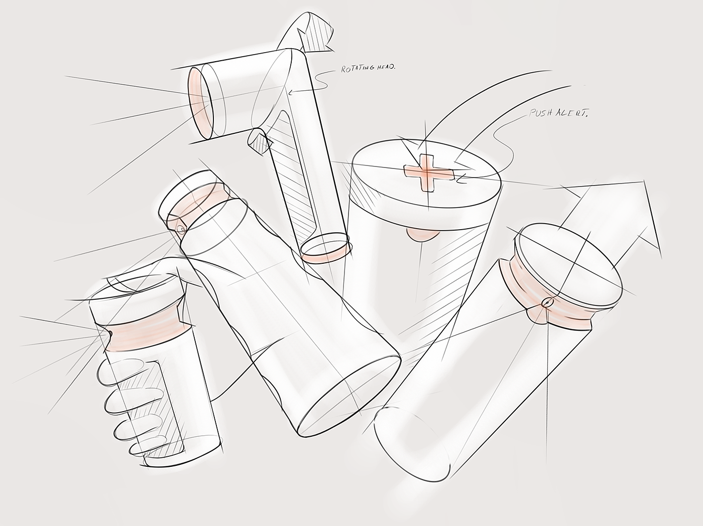 Render，Hand drawn，draft，Design，Renderings，