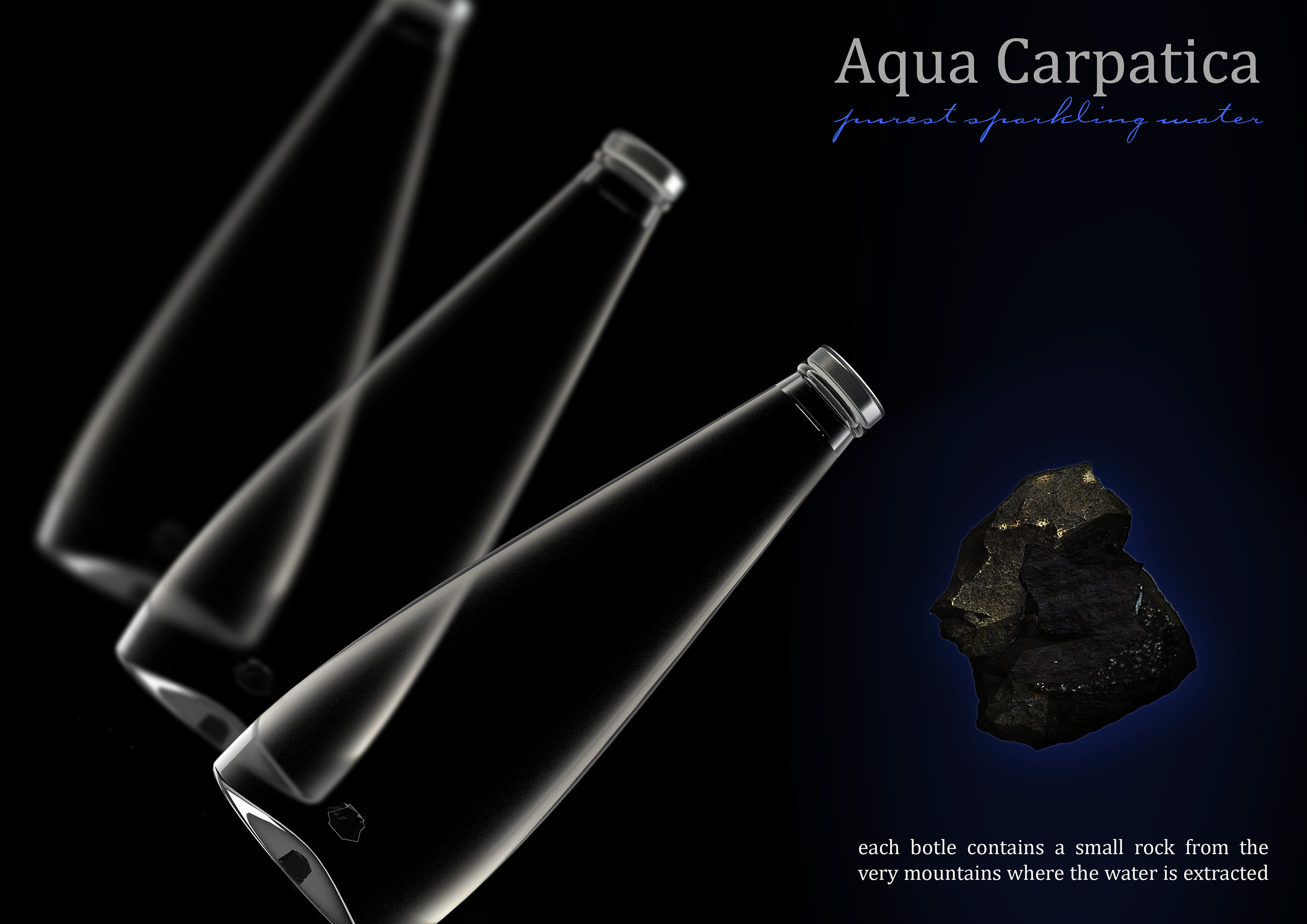 aqua，purified water，Glass bottles，packing，