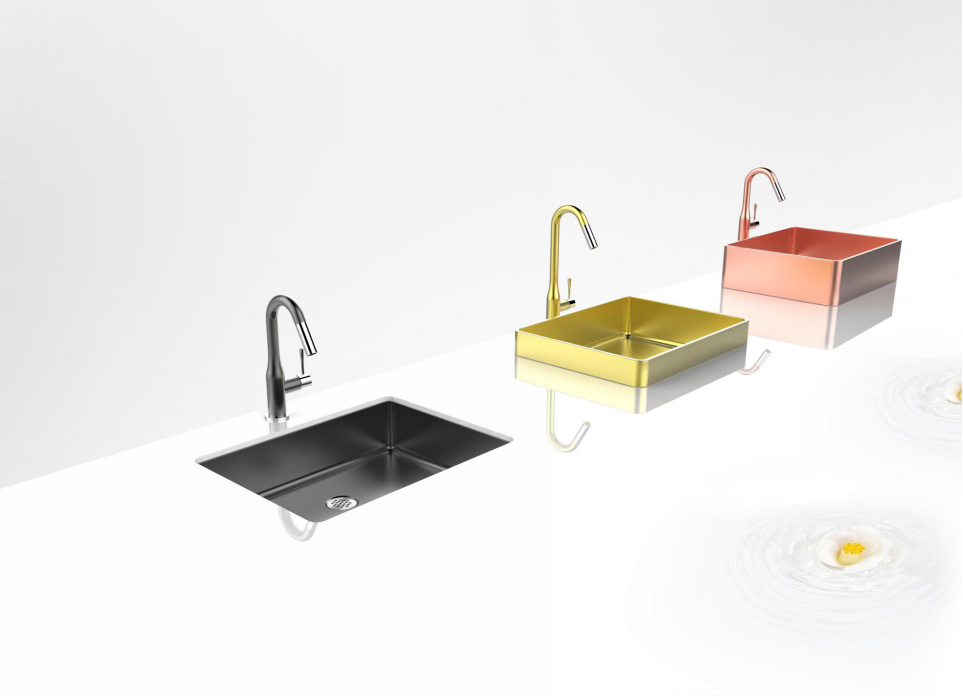 water tap，Stainless steel bathroom basin，Small，colourful，