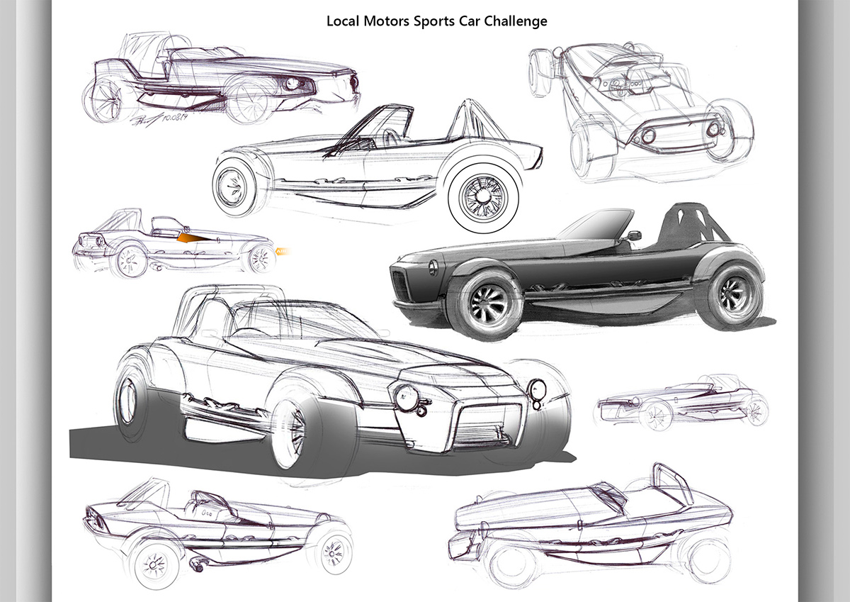 Hand drawn，automobile，product design，industrial design，sample reels，