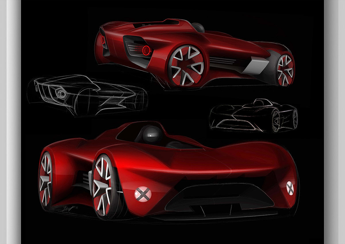Hand drawn，automobile，product design，industrial design，sample reels，
