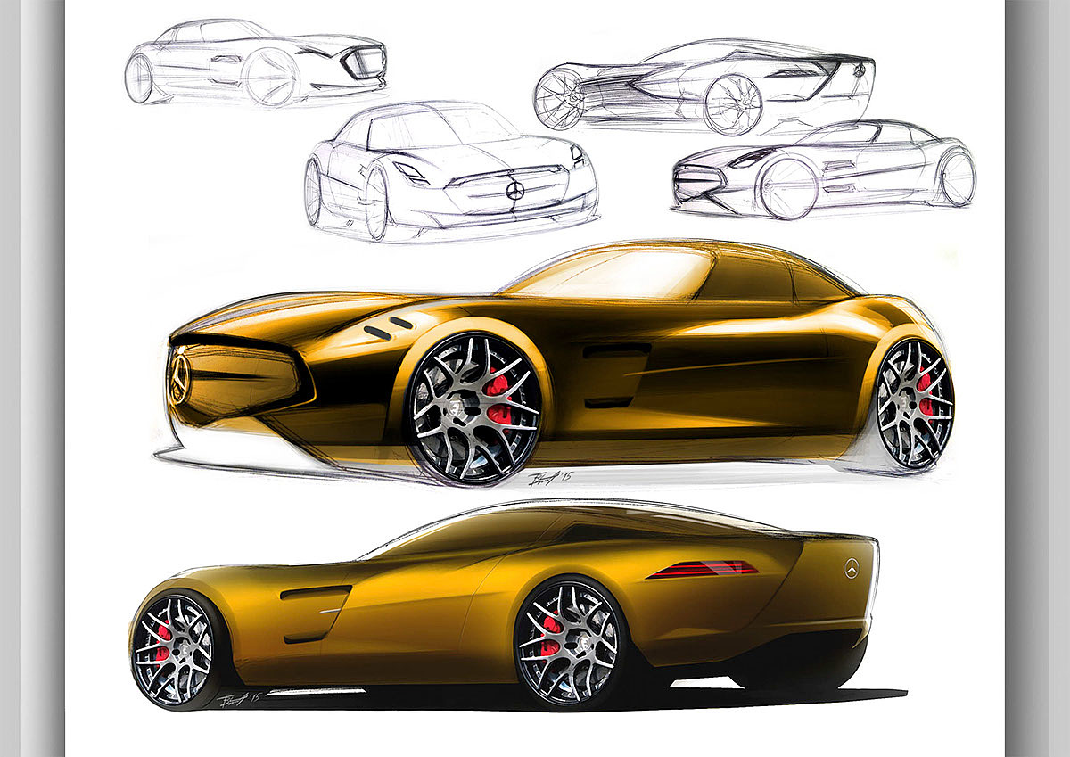 Hand drawn，automobile，product design，industrial design，sample reels，