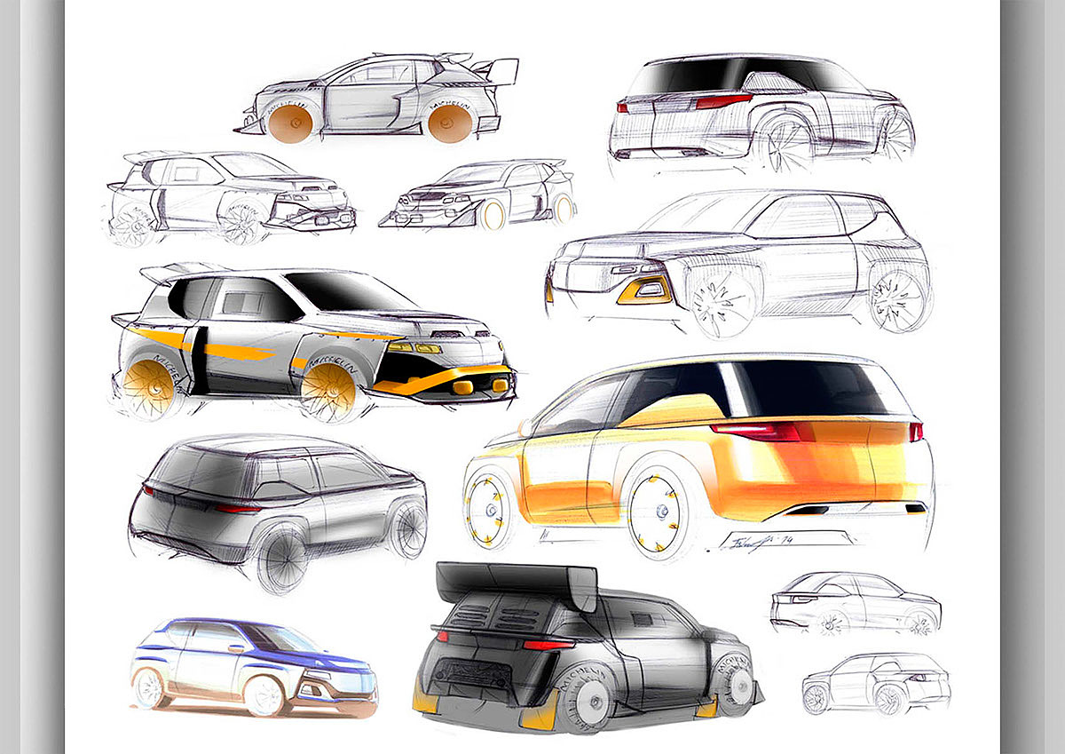 Hand drawn，automobile，product design，industrial design，sample reels，