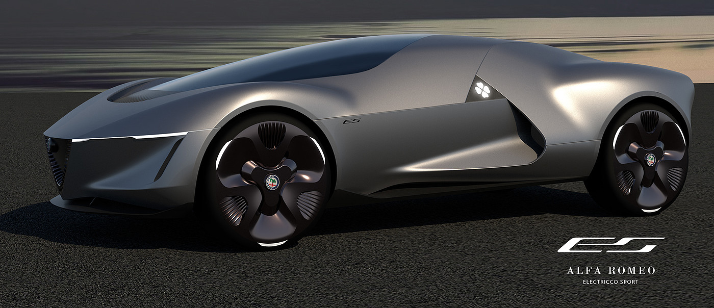 industrial design，Sports car，vehicle，alfa romeo ，