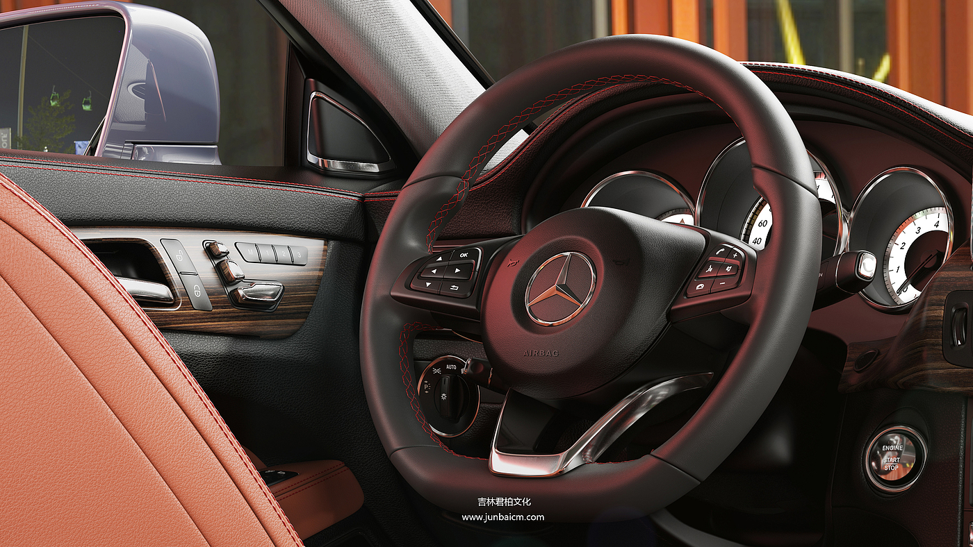 Car interior rendering，
