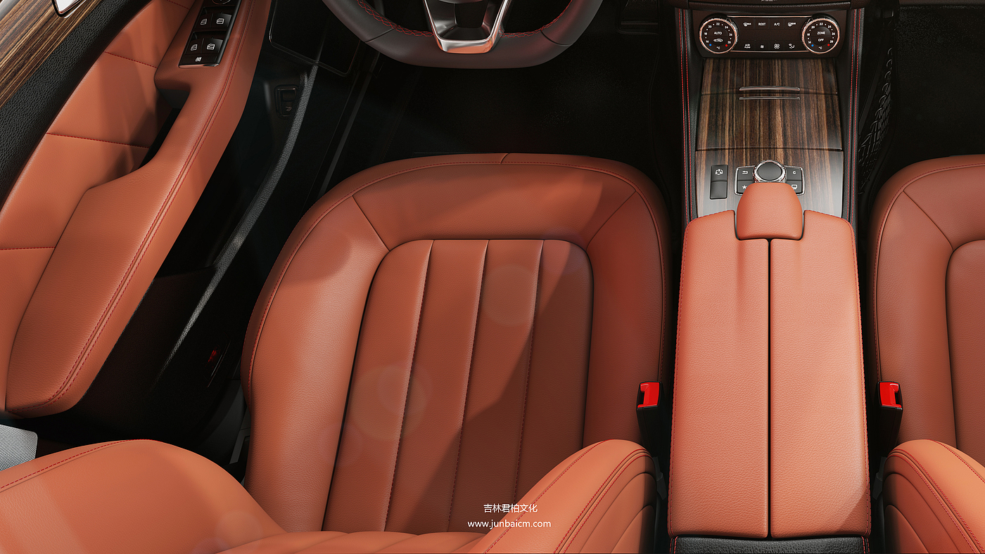 Car interior rendering，