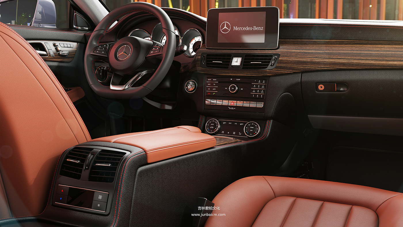 Car interior rendering，