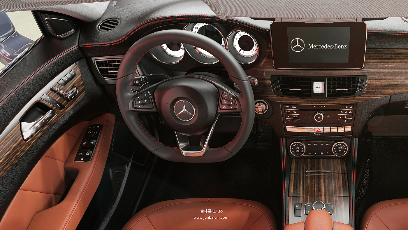Car interior rendering，