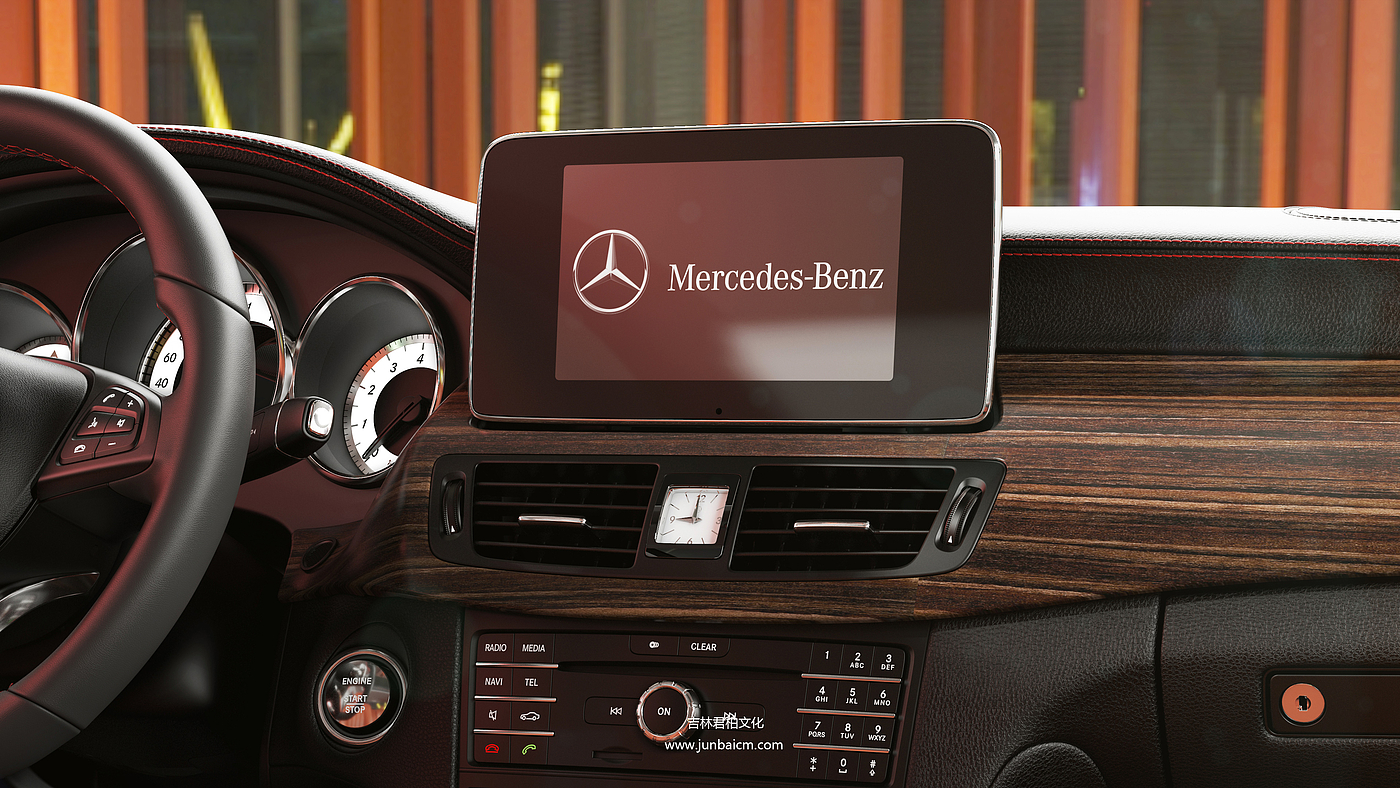 Car interior rendering，