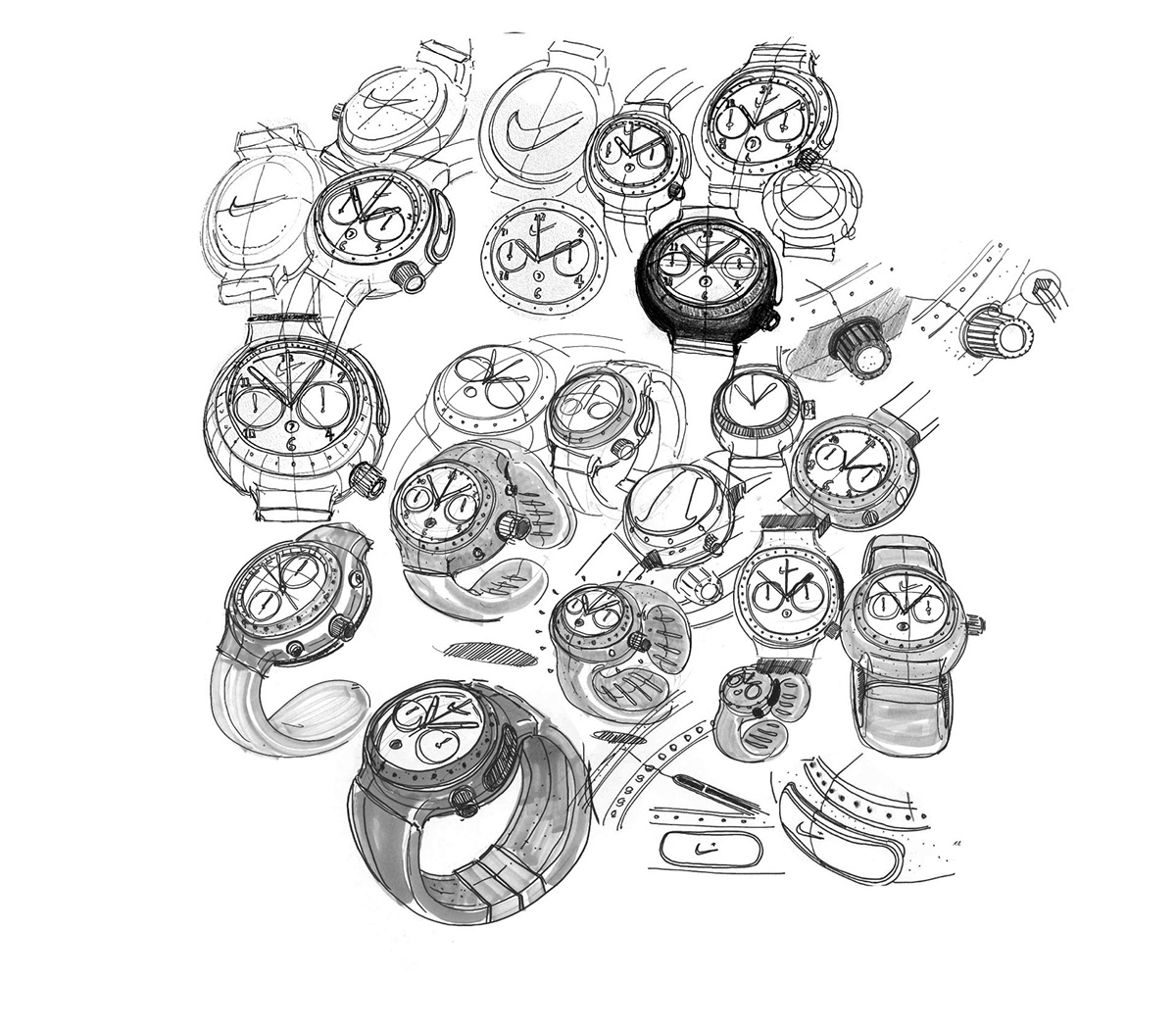 product design，conceptual design，Wrist watch，NIKE - FUEL，