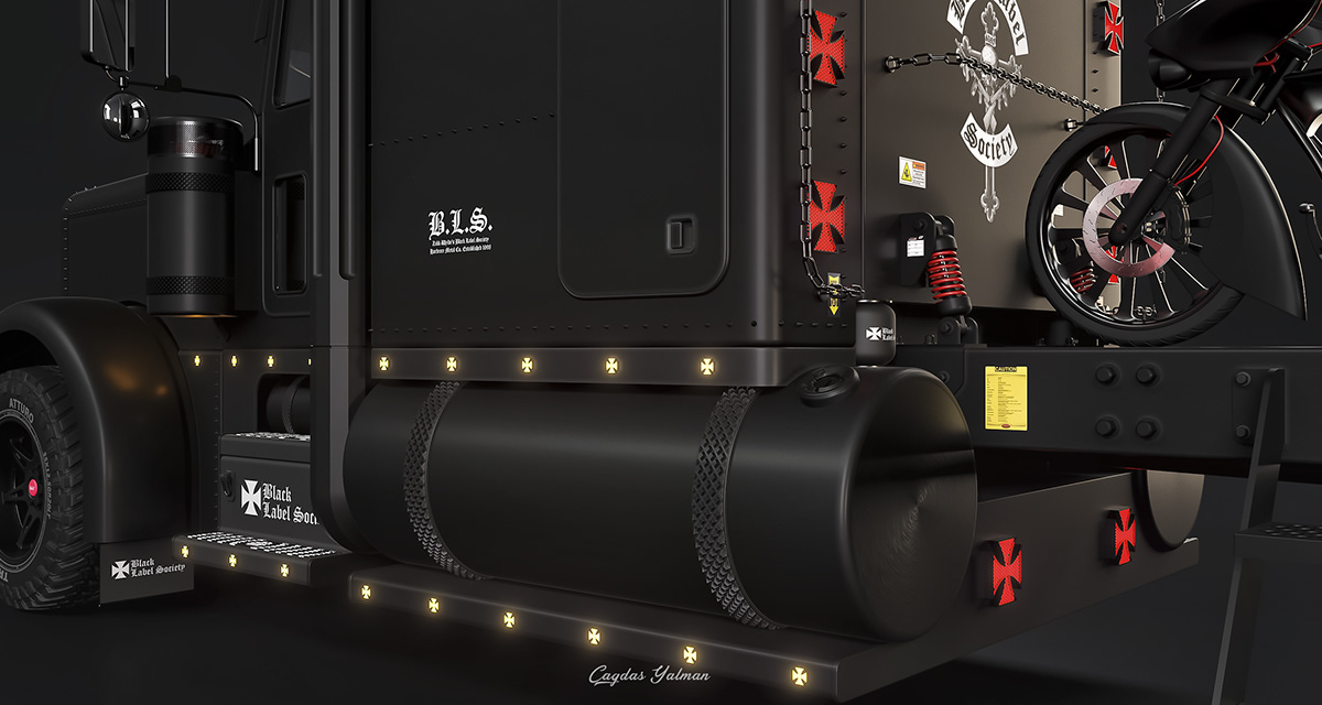 industrial design，vehicle，skyreach pillar，Peterbilt389，