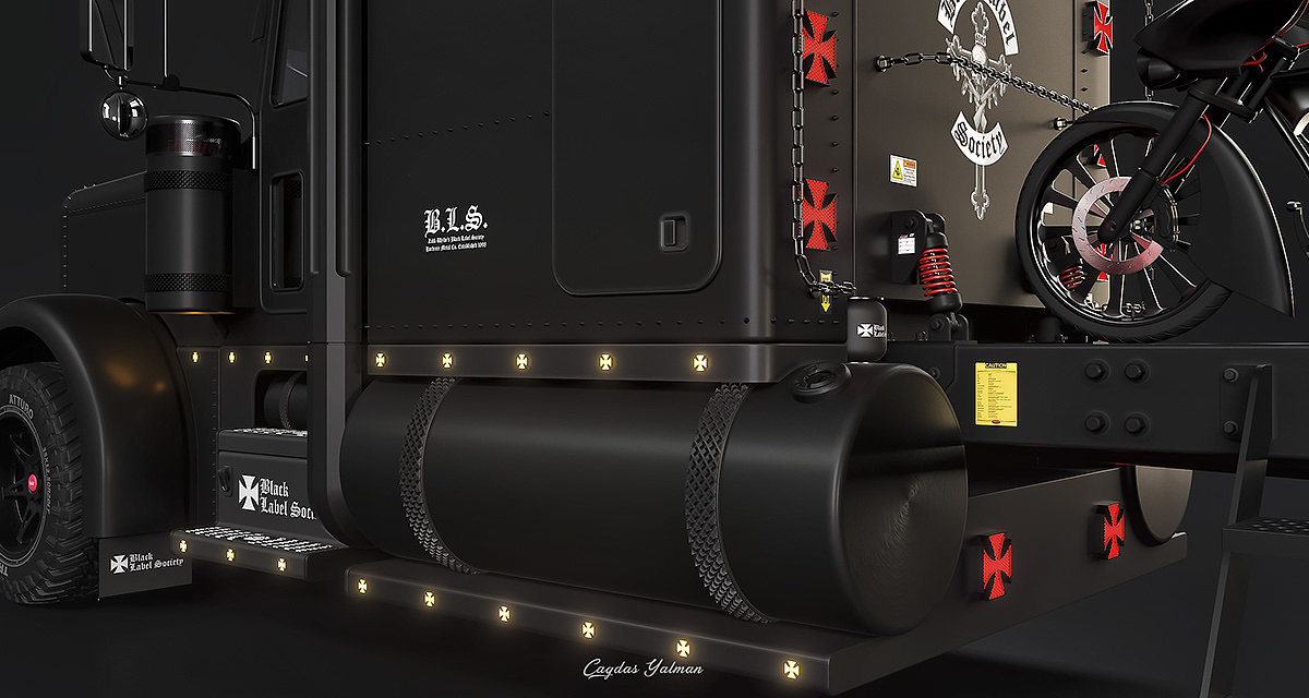 industrial design，vehicle，skyreach pillar，Peterbilt389，