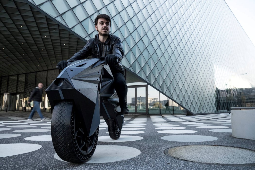 traffic，BigRepNera，3D printing，motorcycle，World's first car，black，