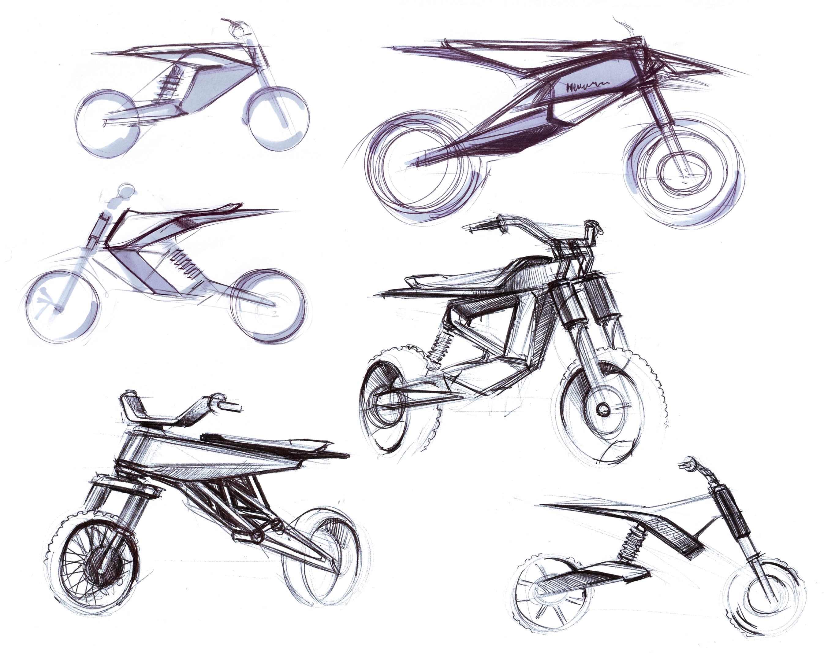 product design，Hand drawn，motorcycle，