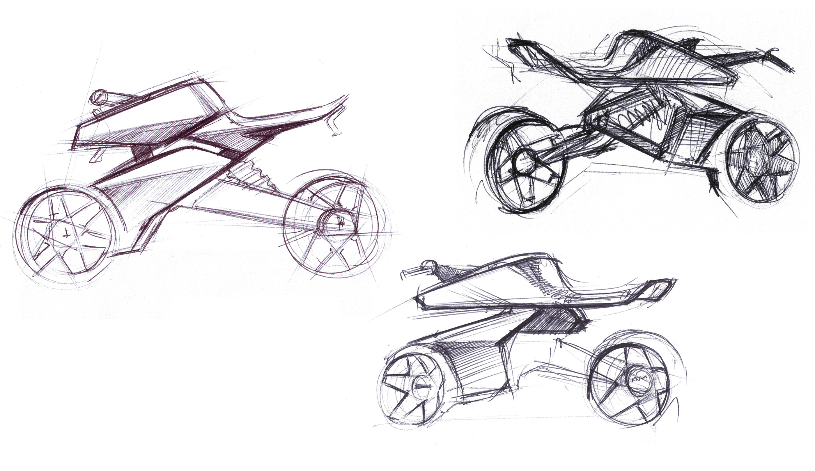 product design，Hand drawn，motorcycle，