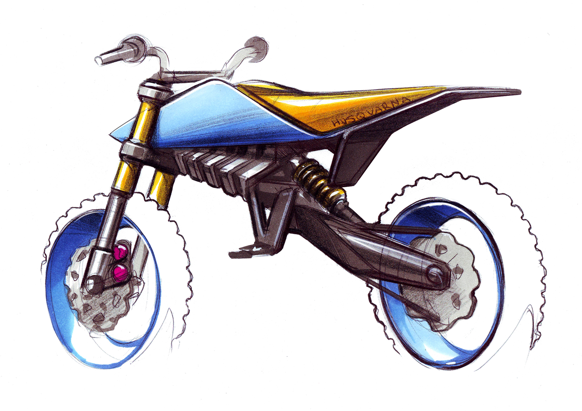 product design，Hand drawn，motorcycle，