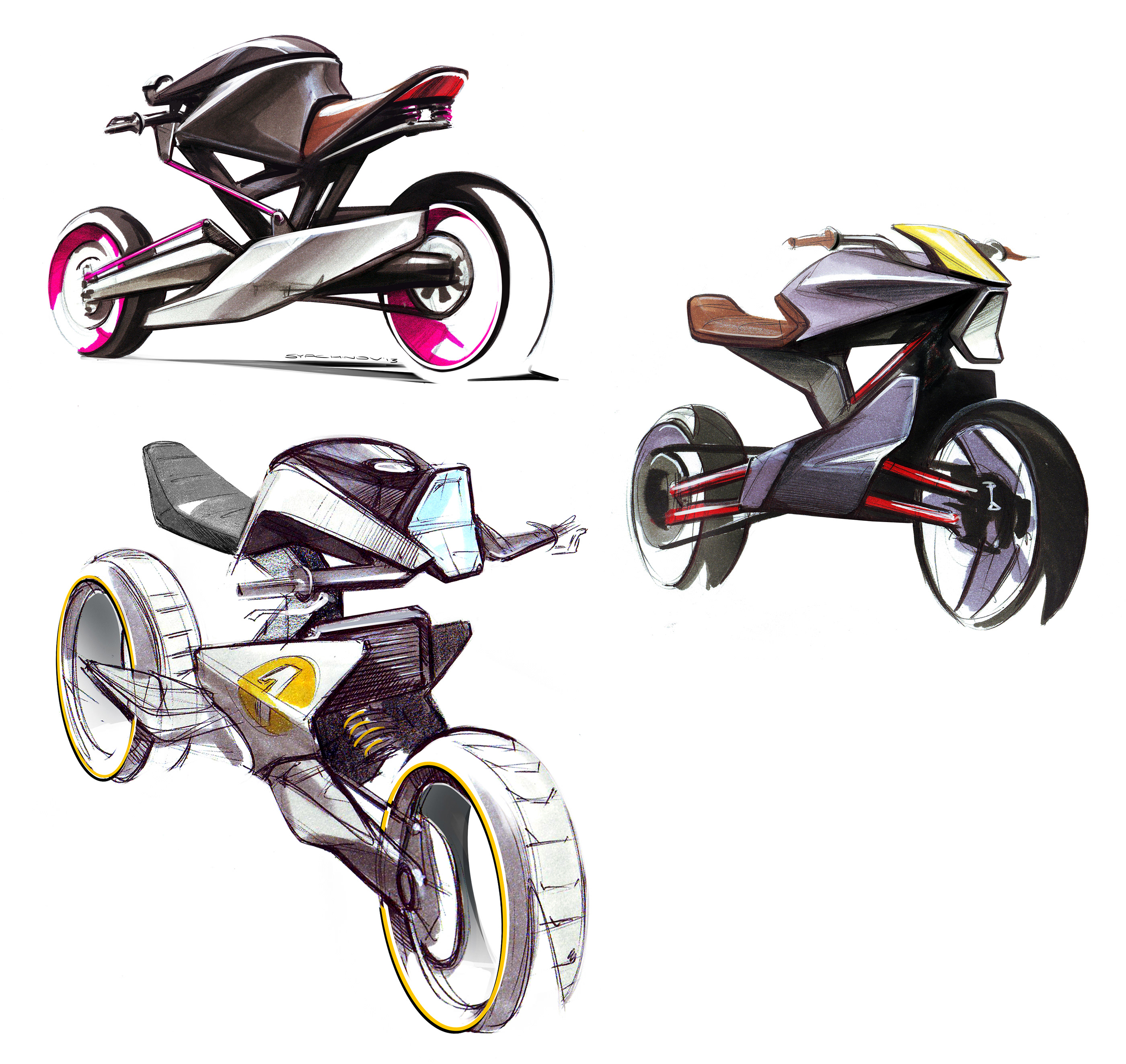 product design，Hand drawn，motorcycle，