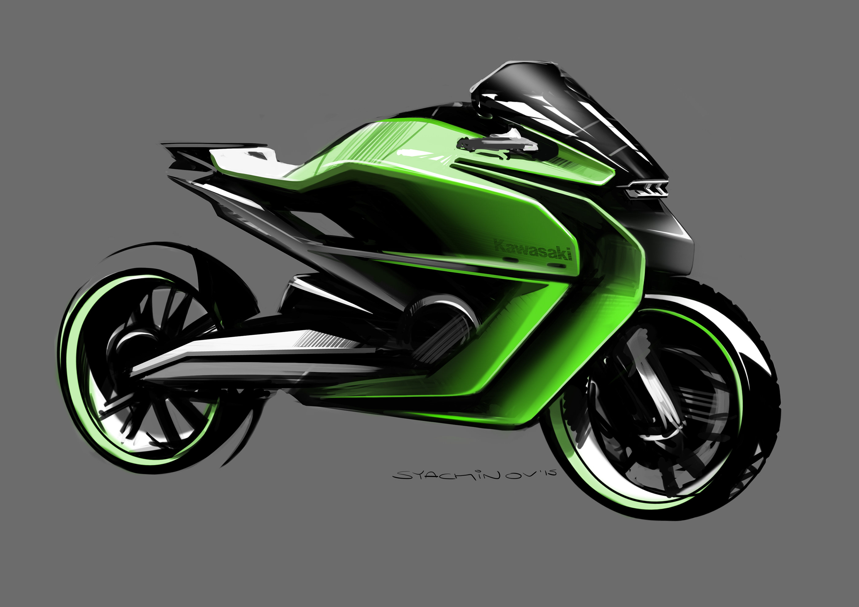 product design，Hand drawn，motorcycle，