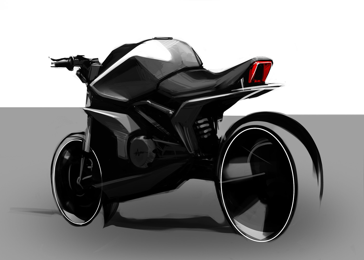 product design，Hand drawn，motorcycle，