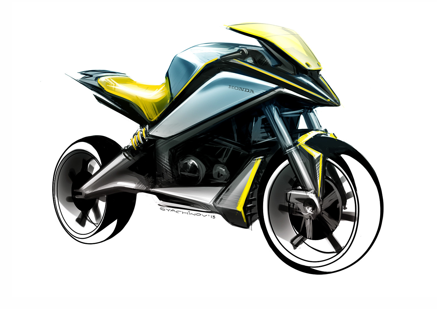 product design，Hand drawn，motorcycle，