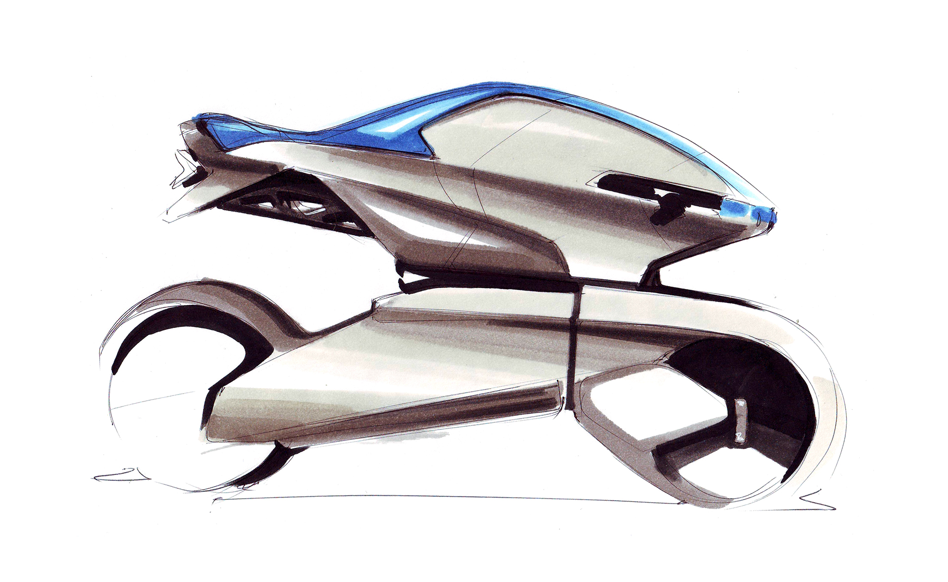 product design，Hand drawn，motorcycle，