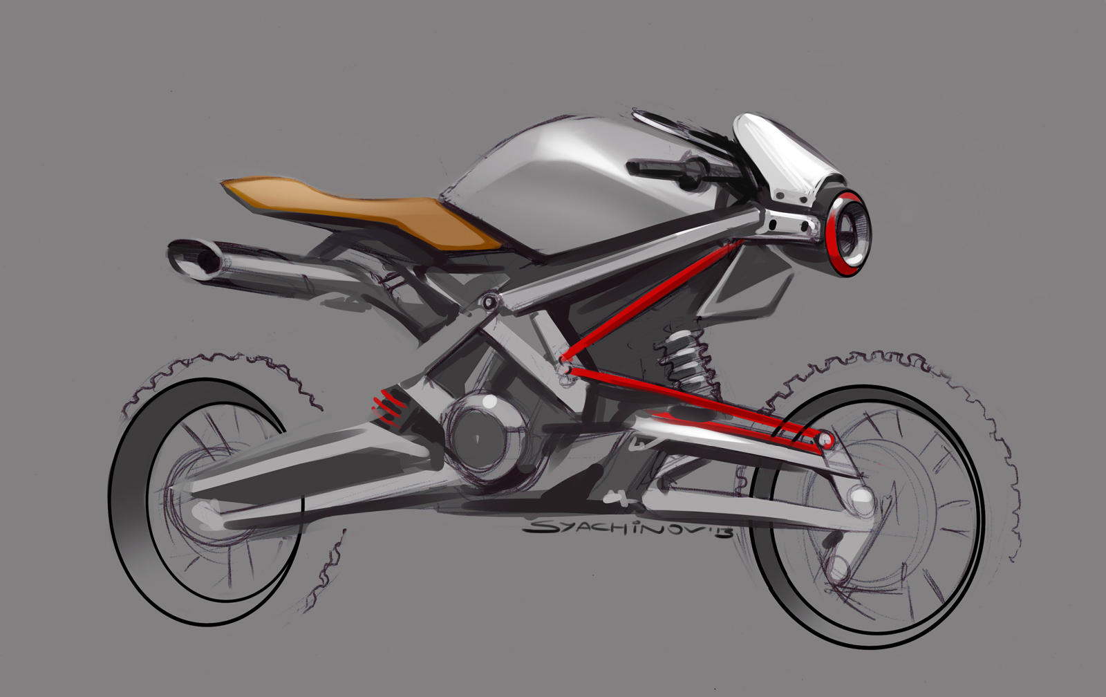 product design，Hand drawn，motorcycle，