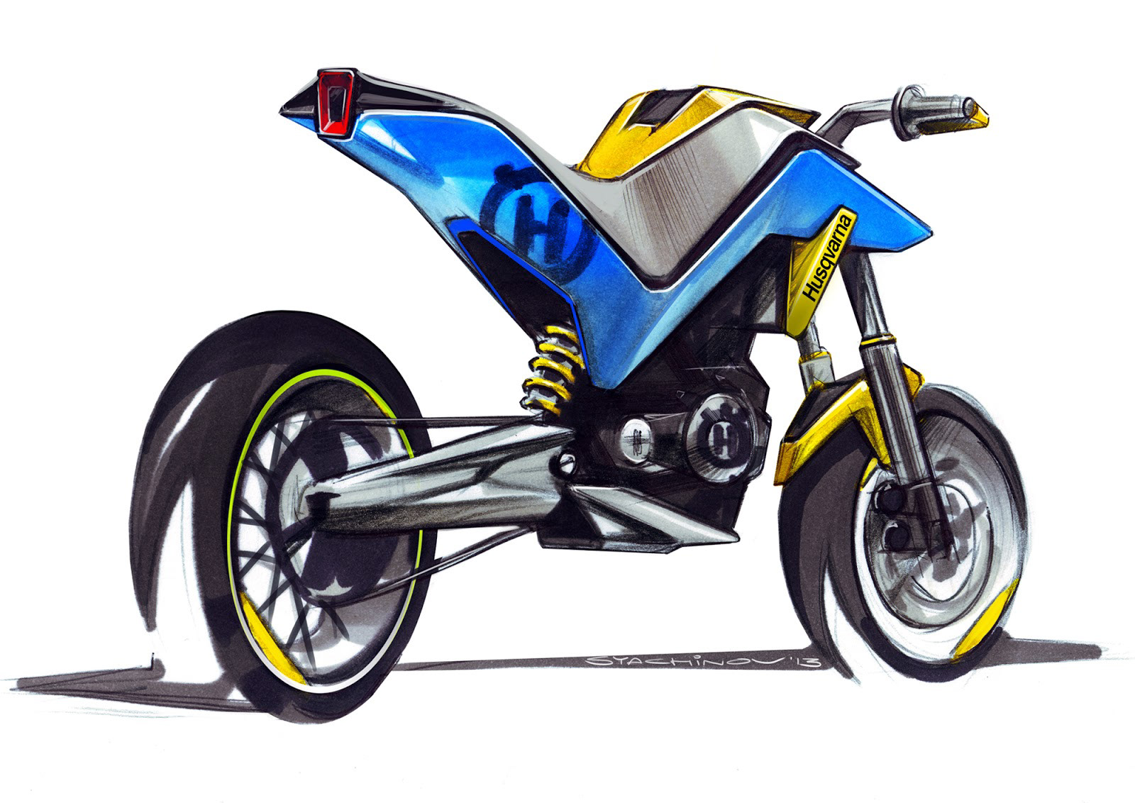 product design，Hand drawn，motorcycle，