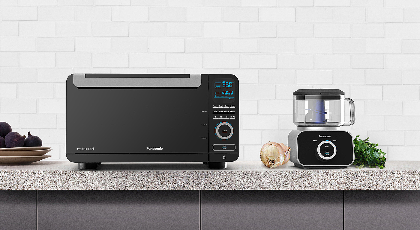 panasonic，kitchen，household electrical appliances，Simple lines，Metallic feeling，industrial design，