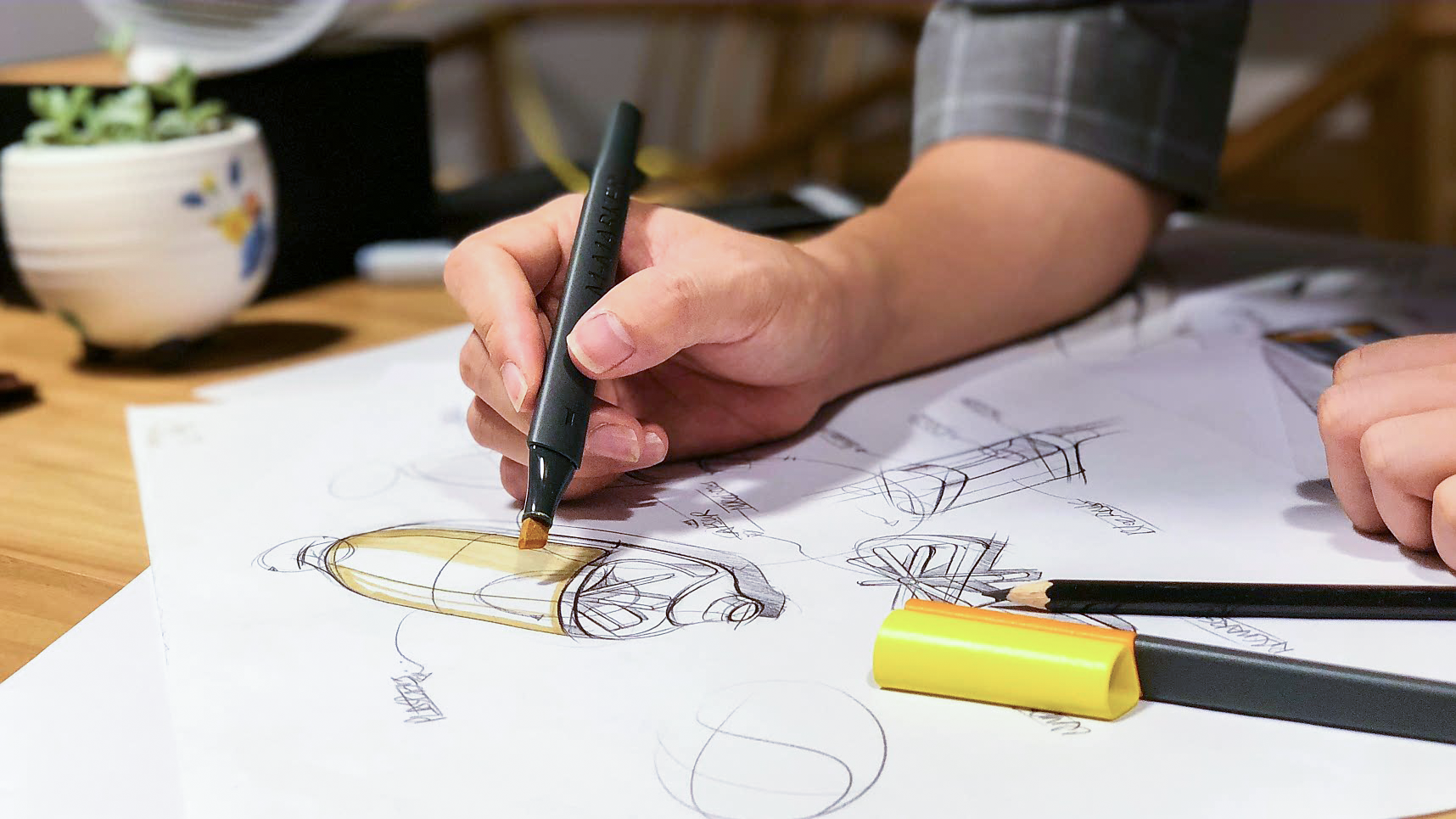 designer，Magnetic attraction，marker pen，Creative design，Office Supplies，Red dot award，