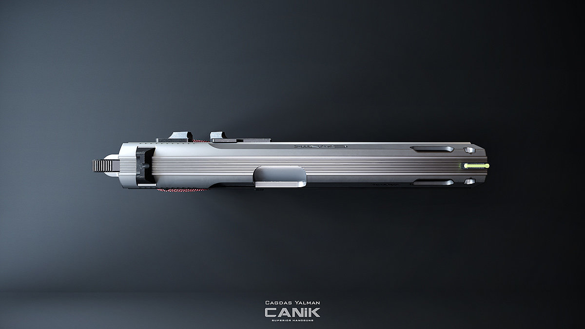 工业设计，三维模型，手枪，Canik 55，