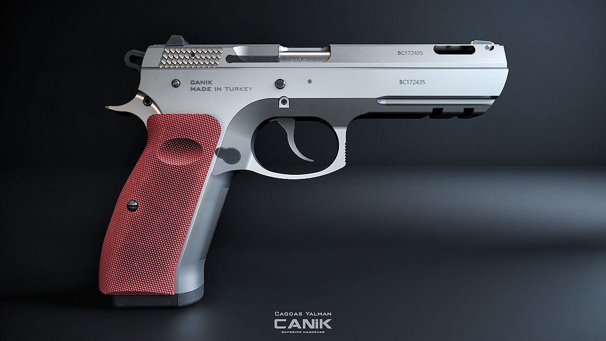 工业设计，三维模型，手枪，Canik 55，