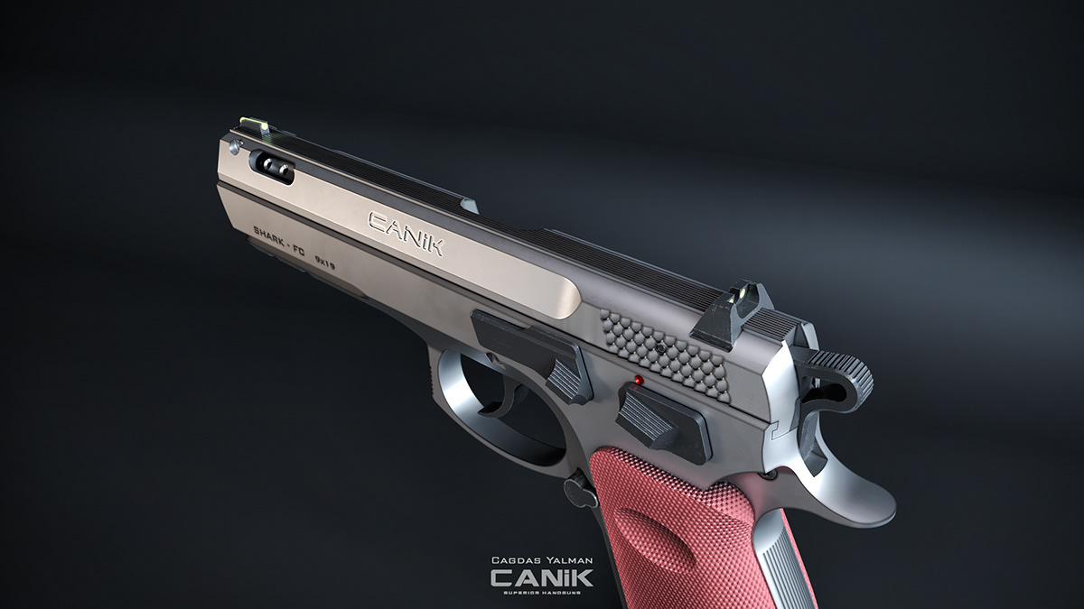 industrial design，three-dimensional model，Pistol，Canik 55，
