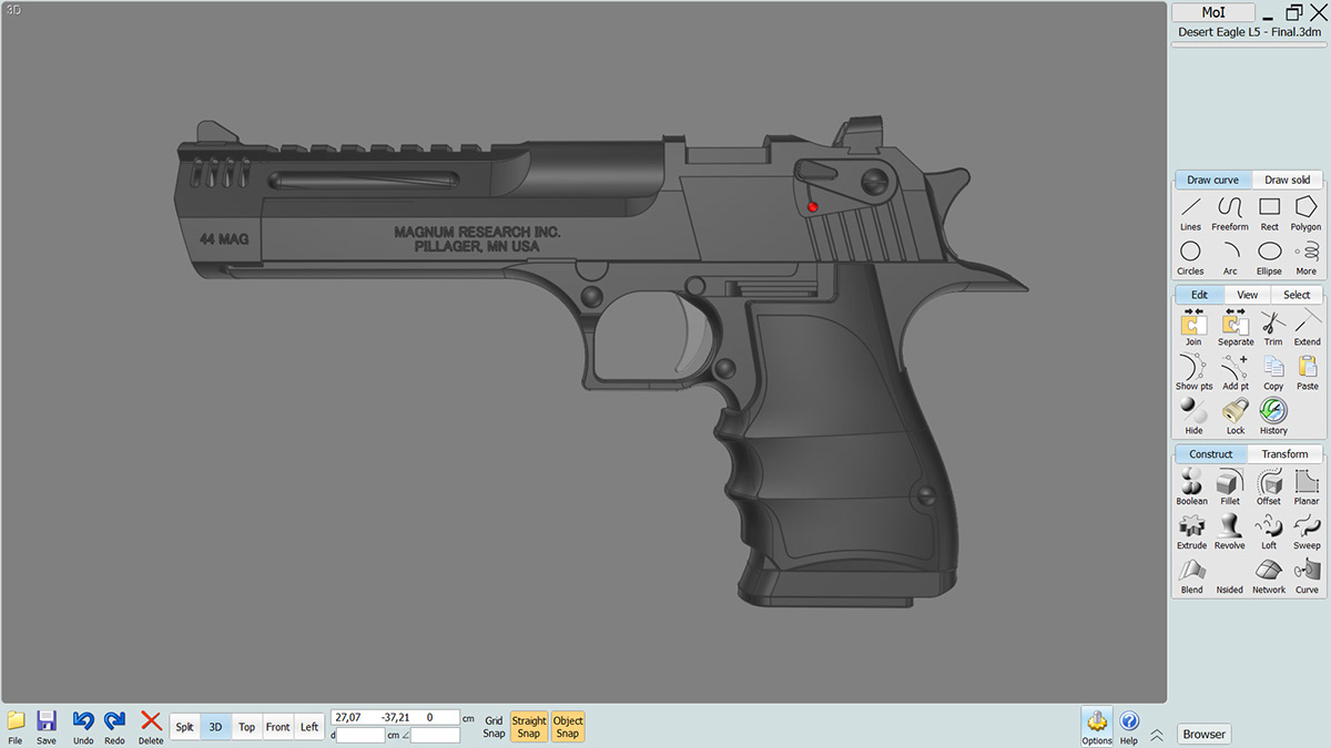 industrial design，3d，Model，Desert Egale，