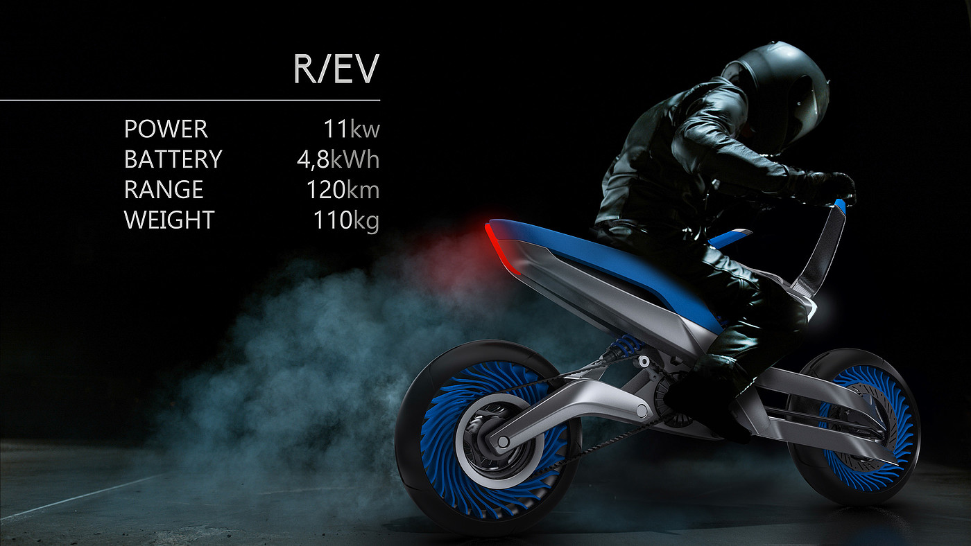 concept，Electric vehicle，R/EV，Electric motorcycle，