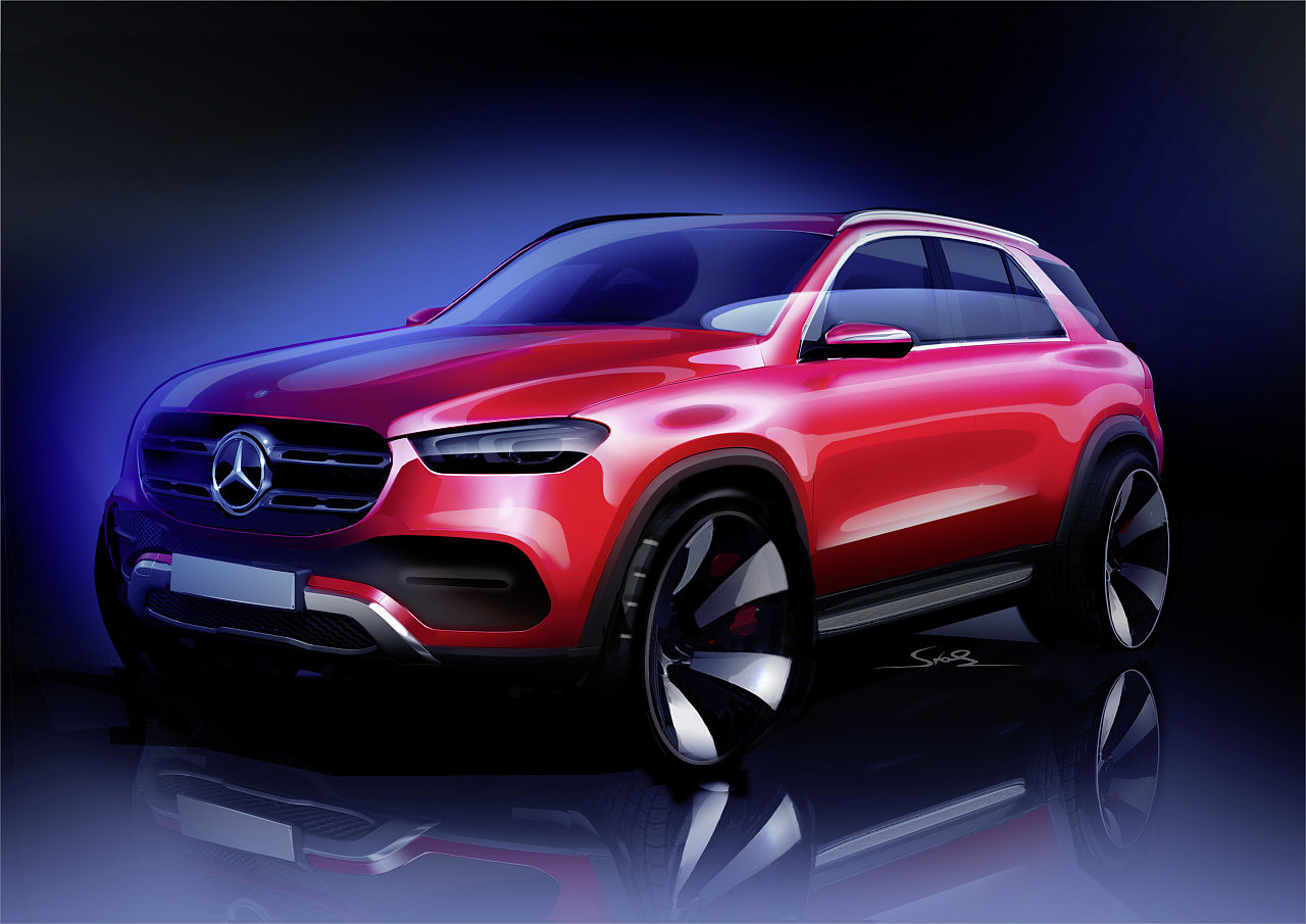 gules，Merces-Benz，GLE，two thousand and twenty，Mercedes ，Model，sketch，