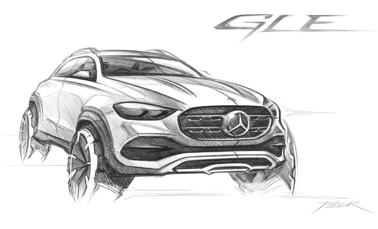 gules，Merces-Benz，GLE，two thousand and twenty，Mercedes ，Model，sketch，