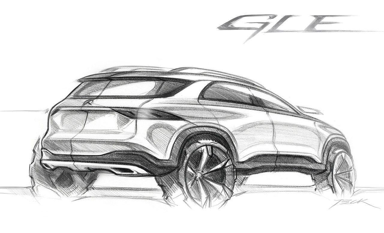 gules，Merces-Benz，GLE，two thousand and twenty，Mercedes ，Model，sketch，