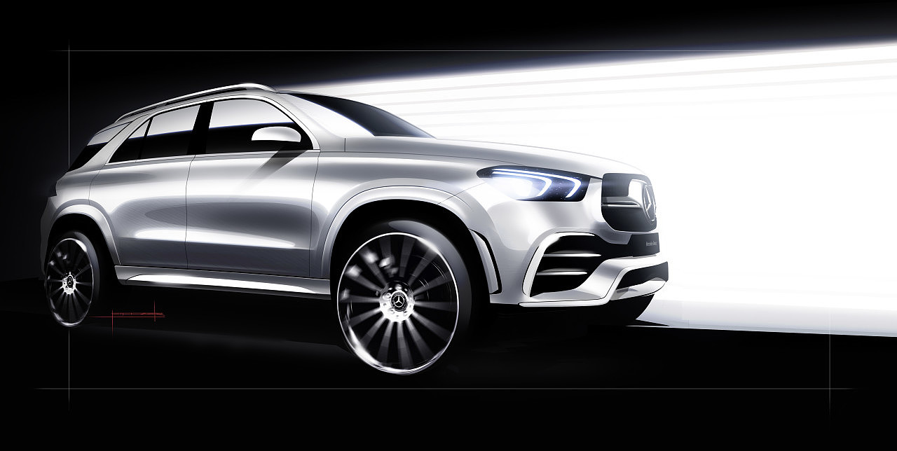 gules，Merces-Benz，GLE，two thousand and twenty，Mercedes ，Model，sketch，