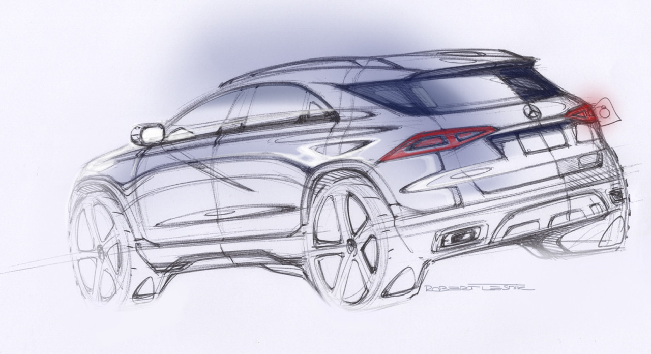 gules，Merces-Benz，GLE，two thousand and twenty，Mercedes ，Model，sketch，