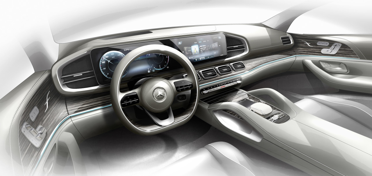 gules，Merces-Benz，GLE，two thousand and twenty，Mercedes ，Model，sketch，