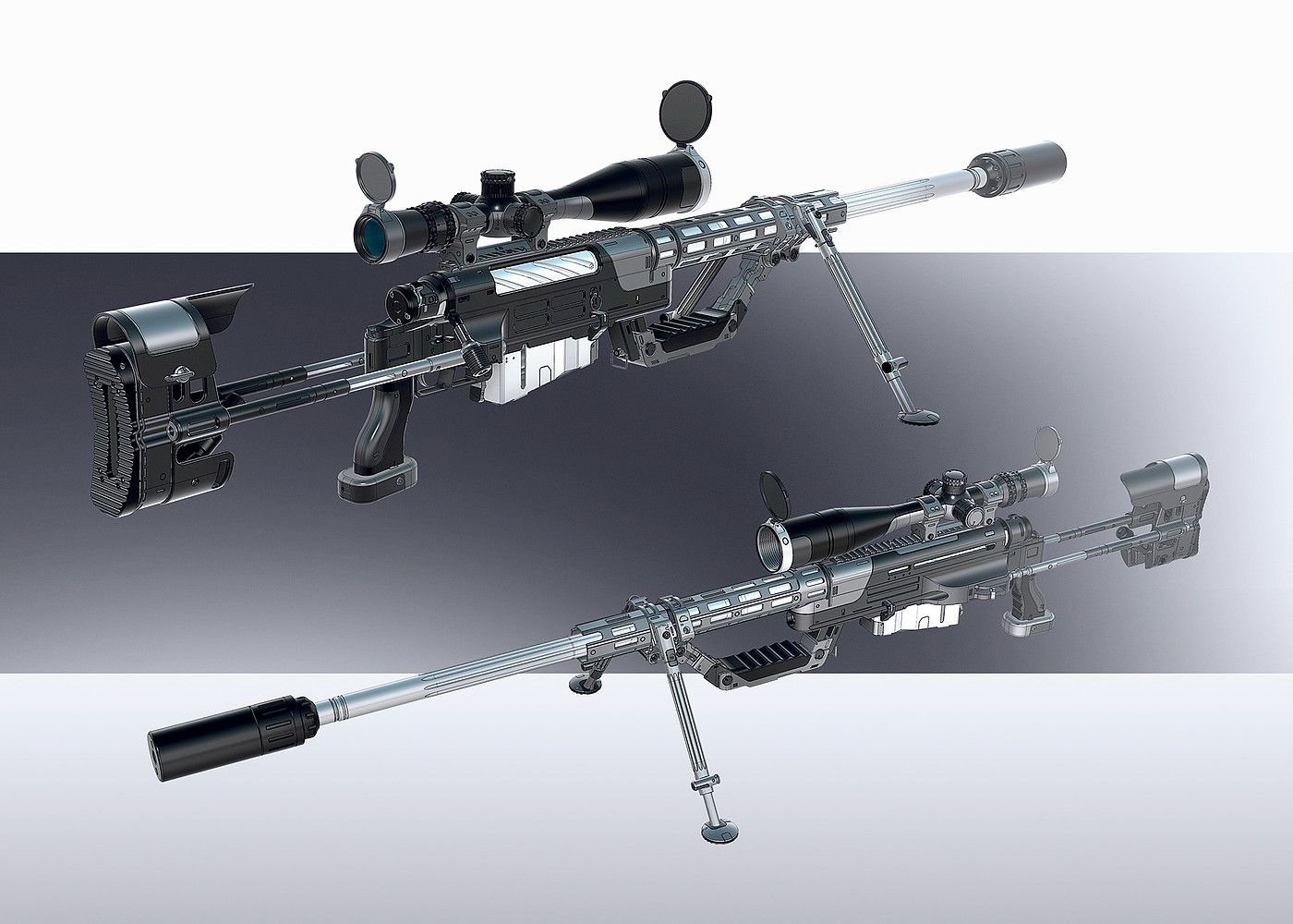 arms，conceptual design，Sniper rifle，CheyTac M200，
